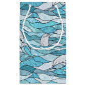 Blue Ocean Glas in lood Dolphins Klein Cadeauzakje (Achterkant)