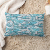 Blue Ocean Glas in lood Dolphins Kussen (Deken)