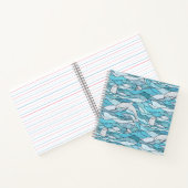 Blue Ocean Glas in lood Dolphins Notitieboek (Binnen)