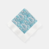 Blue Ocean Glas in lood Dolphins Servet (Hoek)