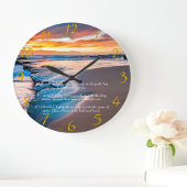 Blue Ocean Gold Christelijk Faith Grote Klok