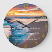 Blue Ocean Gold Christelijk Faith Grote Klok (Voorkant)