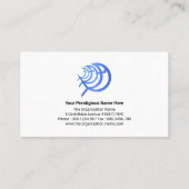 Blue Ocean Gold Wave Ichthus Fish Church Visitekaartje (Achterkant)