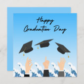 Blue Ocean Graduation Party Feestdagenkaart (Voorkant / Achterkant)