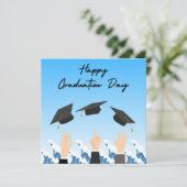 Blue Ocean Graduation Party Feestdagenkaart (Staand voorkant)