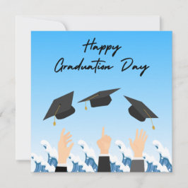 Blue Ocean Graduation Party Feestdagenkaart