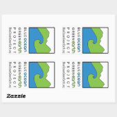 Blue Ocean Green Earth Project Rechthoek Sticker (Vel)