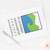 Blue Ocean Green Earth Project Rechthoek Sticker (Envelop)