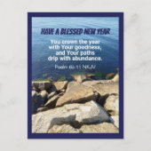 Blue Ocean Happy New Year Christelijk Faith Briefkaart (Voorkant)