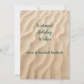 Blue Ocean krans Kerstmis fotokaart Notitiekaartje (Achterkant)