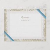 Blue Ocean Lace en Burlap Routebeschrijving Informatiekaartje (Achterkant)