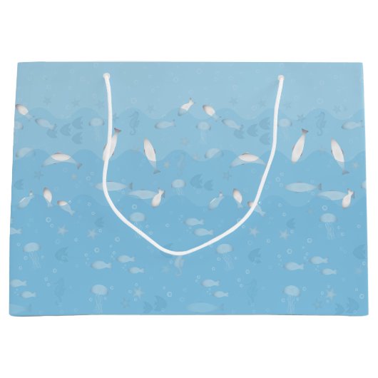 Blue Ocean Large Gift Bag Groot Cadeauzakje (Voorkant)