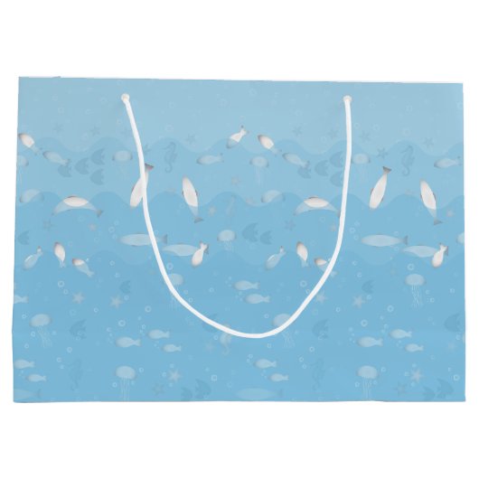 Blue Ocean Large Gift Bag Groot Cadeauzakje (Achterkant)