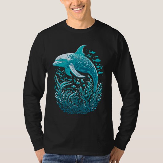 Blue Ocean Life Dolphin T-shirt (Voorkant)