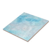 Blue Ocean Monogram Abstracte kunst Tegeltje (Zijkant)