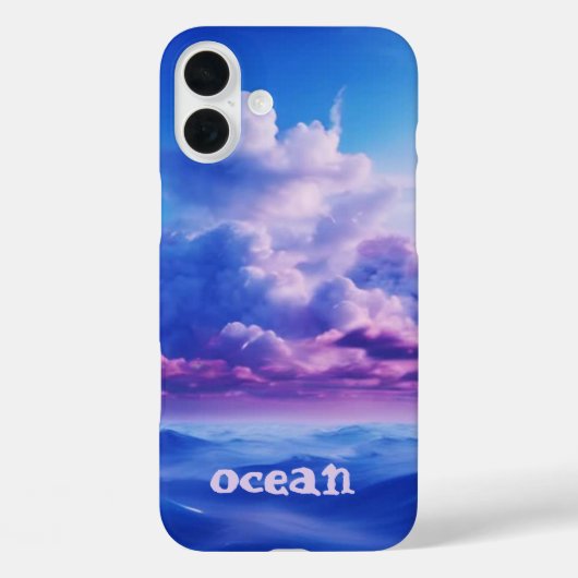 Blue Ocean Monogrammed Hoesje - Mate iPhone (Achterkant)