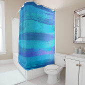 BLUE OCEAN NAVY STROKES EMERALD MODERN DOUCHEGORDIJN (In situ)