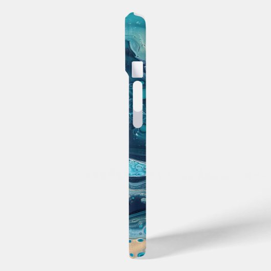 Blue Ocean Paint Giet Abstracte vloeibare esthetie Case-Mate iPhone Case (Achterkant / Links)