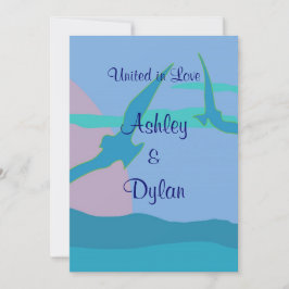 Blue Ocean Paradise thema bruiloft Kaart