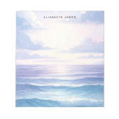 Blue Ocean Pastel Waterverf gelaagd Ombre Notitieblok (Voorkant)