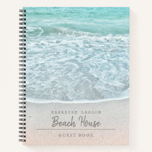Blue Ocean Photo Beach Vakantiehuis Gastenboek Notitieboek