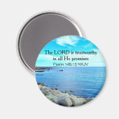 Blue Ocean Photo De Here Is Betrouwbaar Christelij Magneet (Voorkant / Achterkant)