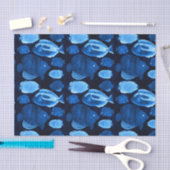 Blue Ocean Reef Waterverf Vispatroon Tissuepapier (Craft)