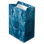 Blue Ocean Rippling Waves Gift Bag Medium Cadeauzakje (Achterkant Gekanteld)