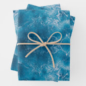 Blue Ocean Rippling Waves inpakpapier (In situ)