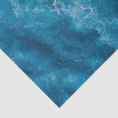 Blue Ocean Rippling Waves Tissue Paper Tissuepapier (Detail)