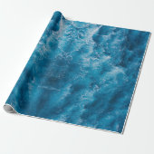 Blue Ocean Rippling Waves Wrapping Paper - Water T Cadeaupapier (Uitgerold)