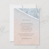 Blue Ocean & Sandy Beach Bruiloft Details Kaart (Voorkant)