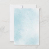 Blue Ocean & Sandy Beach Bruiloft Details Kaart (Achterkant)