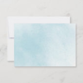 Blue Ocean & Sandy Beach Bruiloft RSVP (Achterkant)