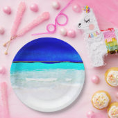 Blue Ocean Sandy Beach papieren Borden Bordje (Feest)