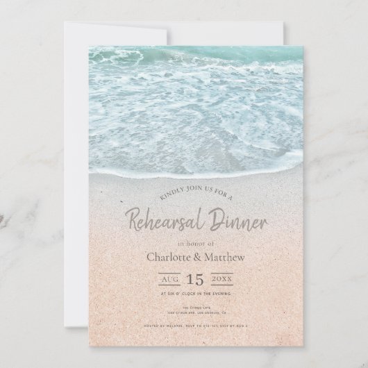 Blue Ocean & Sandy Beach repetitie diner Kaart (Voorkant)