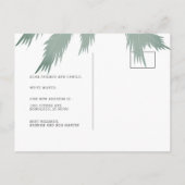 Blue Ocean & Sandy Beach Shoreline verhuizen Aankondigingskaart (Achterkant)