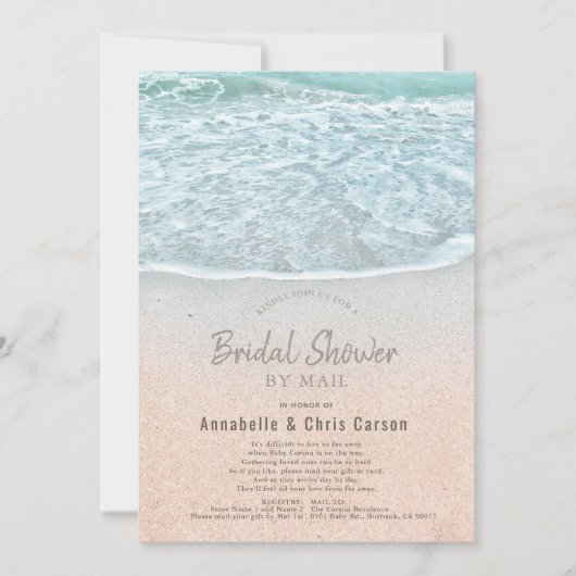 Blue Ocean & Sandy Beach Vrijgezellenfeest per pos Kaart (Voorkant)