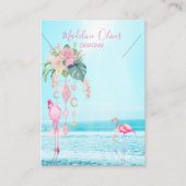Blue Ocean Scene Flamingo Ketting Display Visitekaartje (Voorkant)