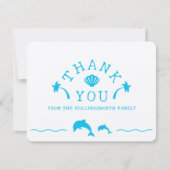Blue Ocean Scene gepersonaliseerd Bedankkaart (Voorkant)
