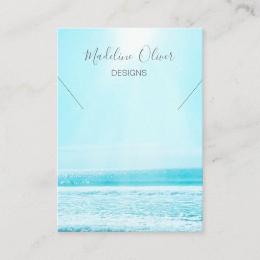 Blue Ocean Scene Ketting Display Visitekaartje (Voorkant)