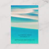 Blue Ocean Scene Modern Oorbel Display Visitekaartje (Achterkant)