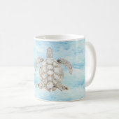 Blue Ocean Sea Turtle Koffiemok (Voorkant rechts)