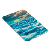 Blue Ocean Seascape Cloudy Sky Digital Painting Magneet (Rechterzijde)