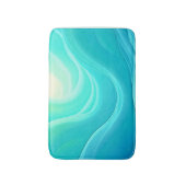 Blue Ocean Serenity Abstracte golven ontwerp Badmat (Voorkant Verticaal)