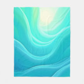 Blue Ocean Serenity Abstracte golven ontwerp Fleece Deken (Voorkant)