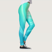 Blue Ocean Serenity Abstracte golven ontwerp Leggings (Rechts)