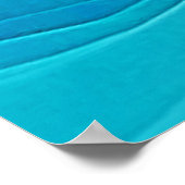 Blue Ocean Serenity Abstracte golven ontwerp Poster (Hoek)