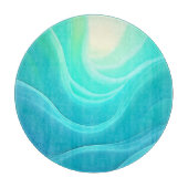 Blue Ocean Serenity Abstracte golven ontwerp Snijplank (Voorkant)