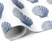 Blue Ocean Shells Verjaardag Cadeaupapier (Rol Hoek)